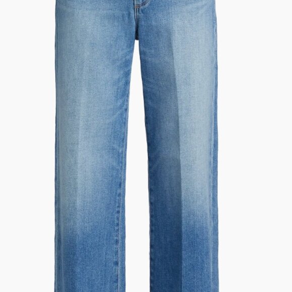 PAIGE Light Blue Wide Leg Flare Jeans - Picture 2 of 3